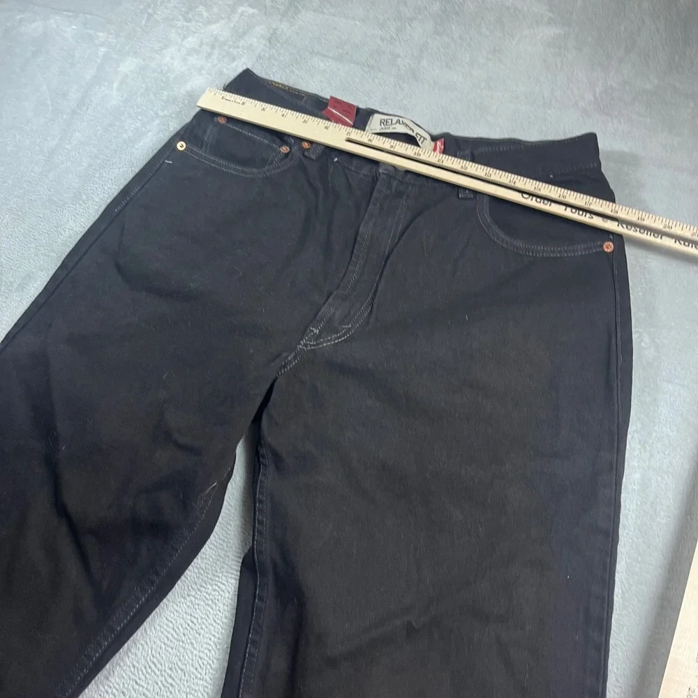 Levis 550 Relaxed Fit Black Jeans Mens 36x34‎ NWT Tapered Leg Denim Pants